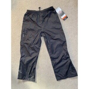 Pulse Youth Small (7/8) Black Waterproof Packable Rain Pants NWT